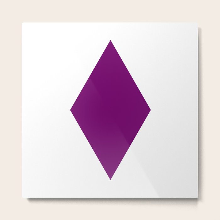 Bright Purple Diamond White Background Art Print by MultiFascinated Society6