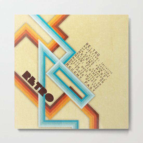 Retro Meaning Metal Print