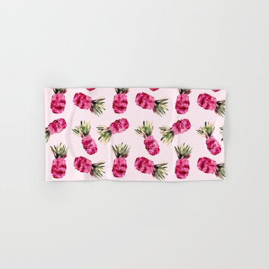 Pink Pineapples Hand & Bath Towel