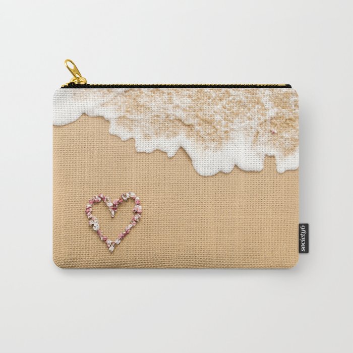 Shell Heart On The Beach Carry-All Pouch