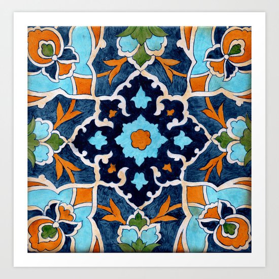 Mediterranean tile Art Print