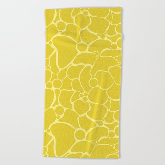 Yellow creative abstract pattern . Beach Towel