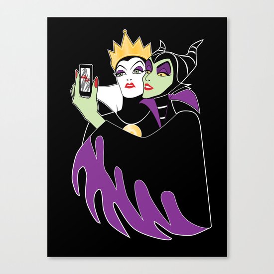 Grimhilde & Maleficent Selfie Canvas Print