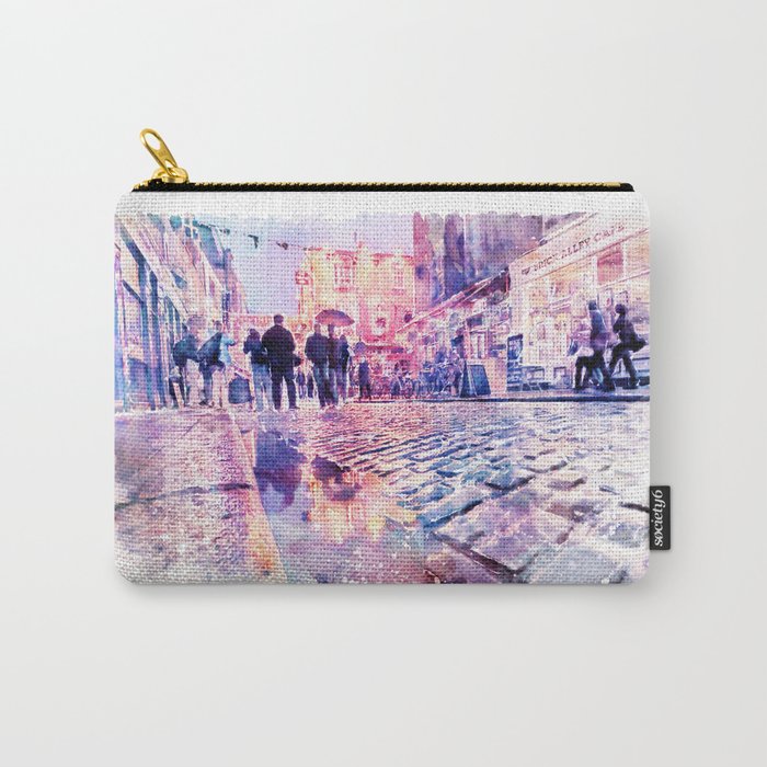 Dublin Watercolor Streetscape Carry-All Pouch
