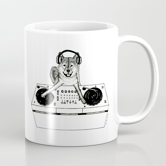 Shiba Inu Dog DJ-ing Coffee Mug