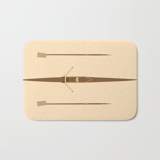 rowing single scull Bath Mat