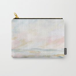 Golden Hour - Pastel Seascape Carry-All Pouch | Swell, Sand, Sky, Nature, Surf, Ocean, Coastal, Pastelsky, Acrylic, Sea 