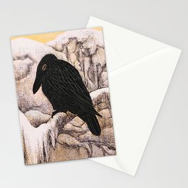 Art Nouveau Ravens Stationery Card