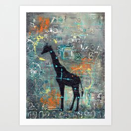majestic series: this and that giraffe Art Print