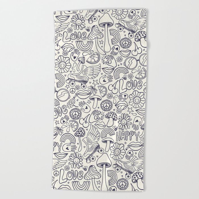 Love Happy Beach Towel