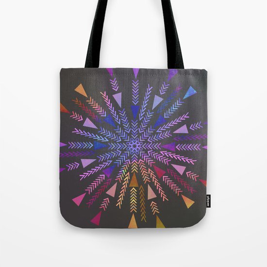 Multicolored geometric firework Tote Bag