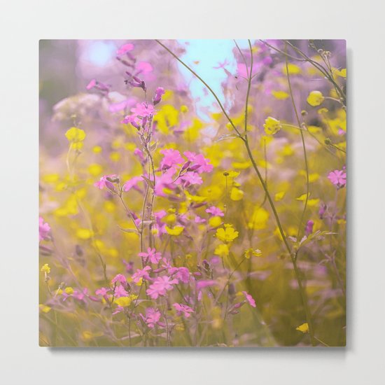 Happy day at meadow Metal Print