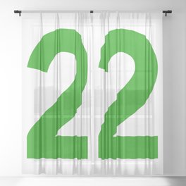 Number 2 (Green & White) Sheer Curtain