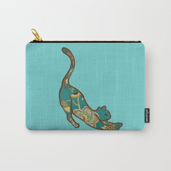 I love you Kitten in Blue-Green Carry-All Pouch