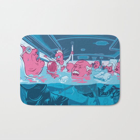 water in the bus Bath Mat