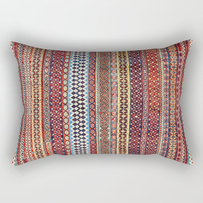 Qashqa’i Amaleh Fars Southwest Persian Rug Rectangular Pillow