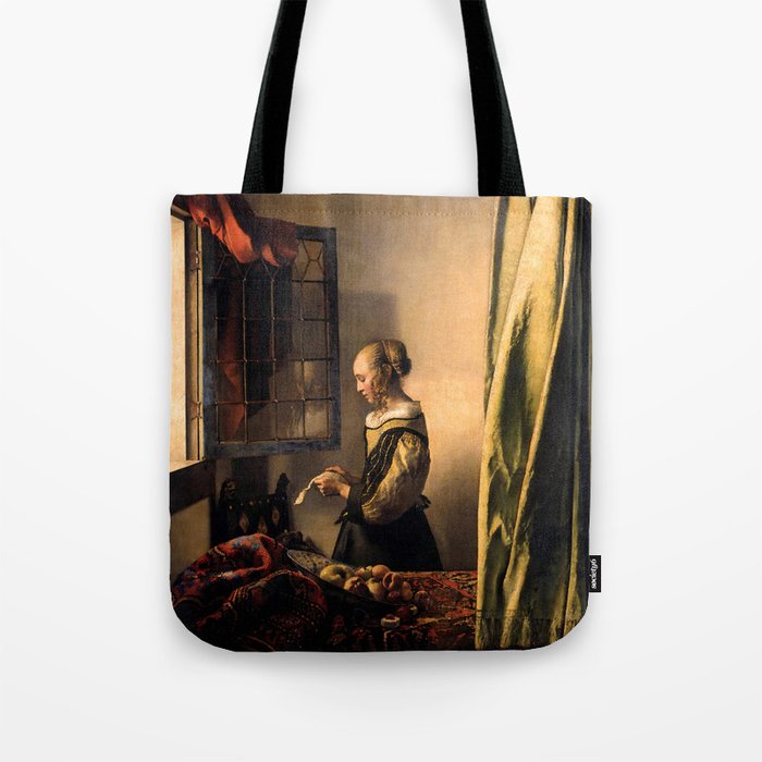 Johannes Vermeer "Girl Reading a Letter at an Open Window" Tote Bag