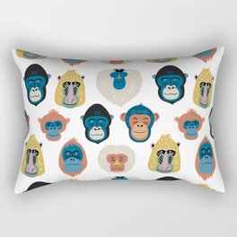 Primates Monkeys Pattern Rectangular Pillow