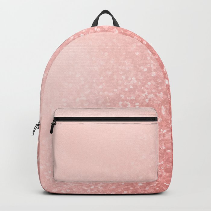 Rose Gold Pink Mermaid Sparkles V Backpack