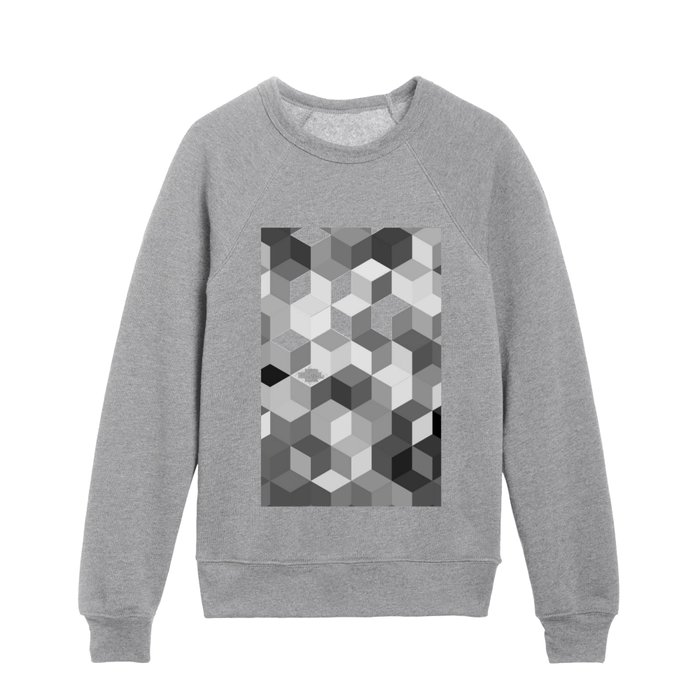 Hexagon Cube Tiles 15 Kids Crewneck