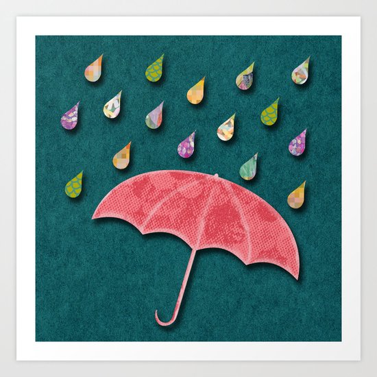 It's raining, it's pouring Art Print
