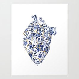 Broken heart - kintsugi Art Print