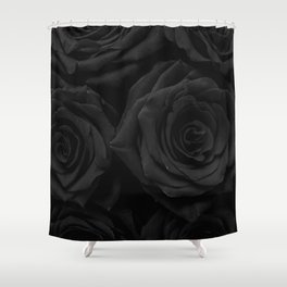 Coal Roses Shower Curtain