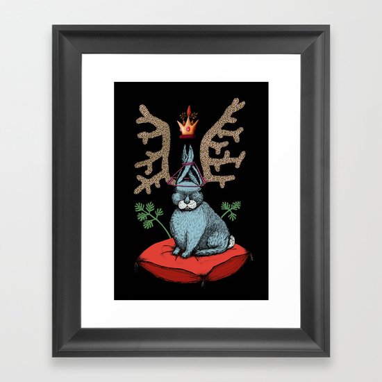 King of Fools 2 (Blue Rabbit) Framed Art Print