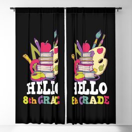 Hello 8th Grade Back To School Blackout Curtain