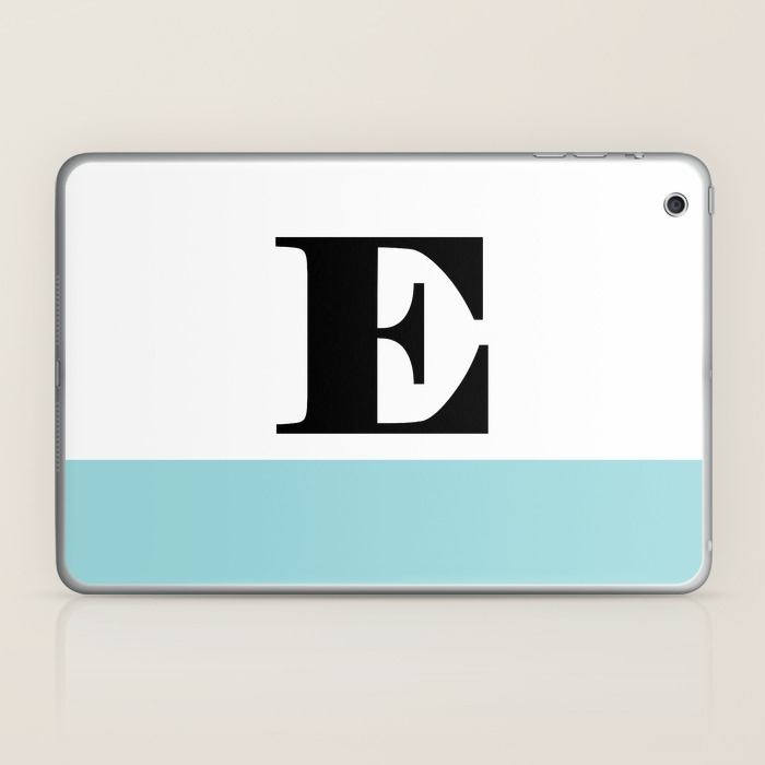 Monogram Letter E Pantone Limpet Shell Laptop Ipad Skin By Christennoelle Society6