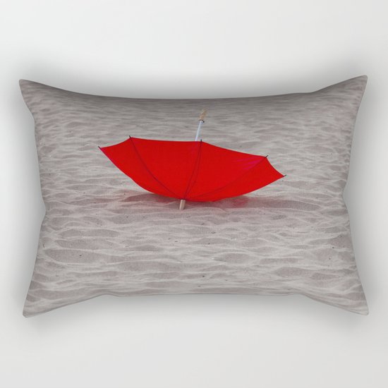 Lost red Umbrella Rectangular Pillow