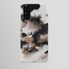 Crane Fluid Abstract Art Black and Gold Android Case