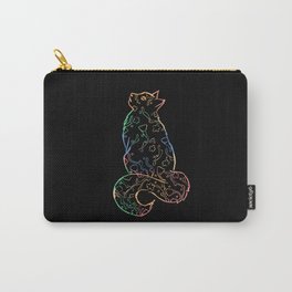 Colorful Floral Cat Carry-All Pouch
