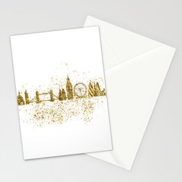 London skyline in gold Stationery Card
