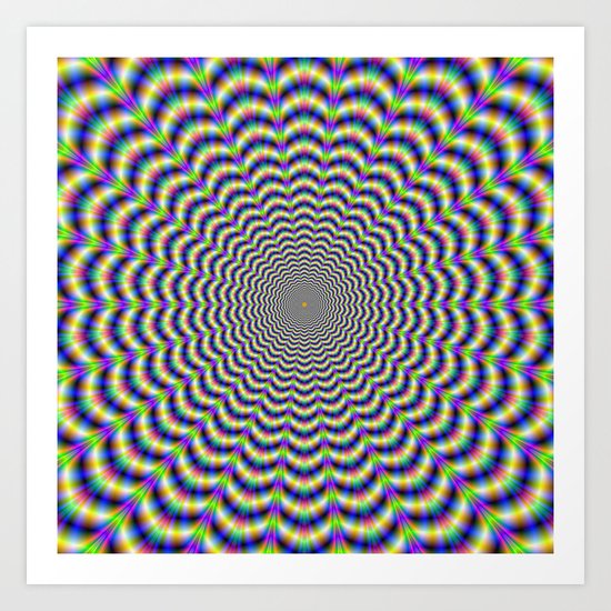 Crinkle Cut Circles Art Print