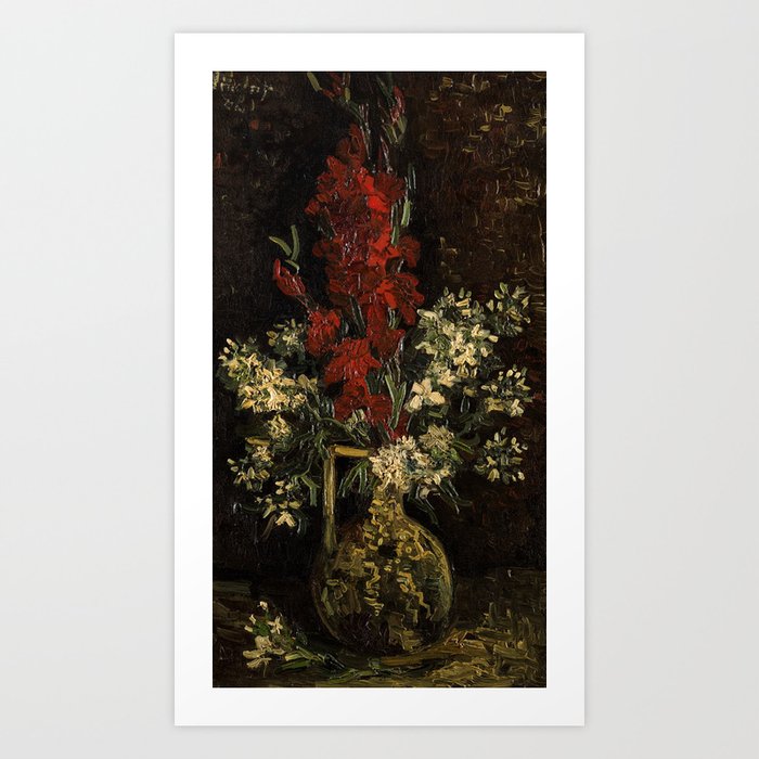  Vase with Red and White Flowers, 1886 by Vincent van Gogh Art Print