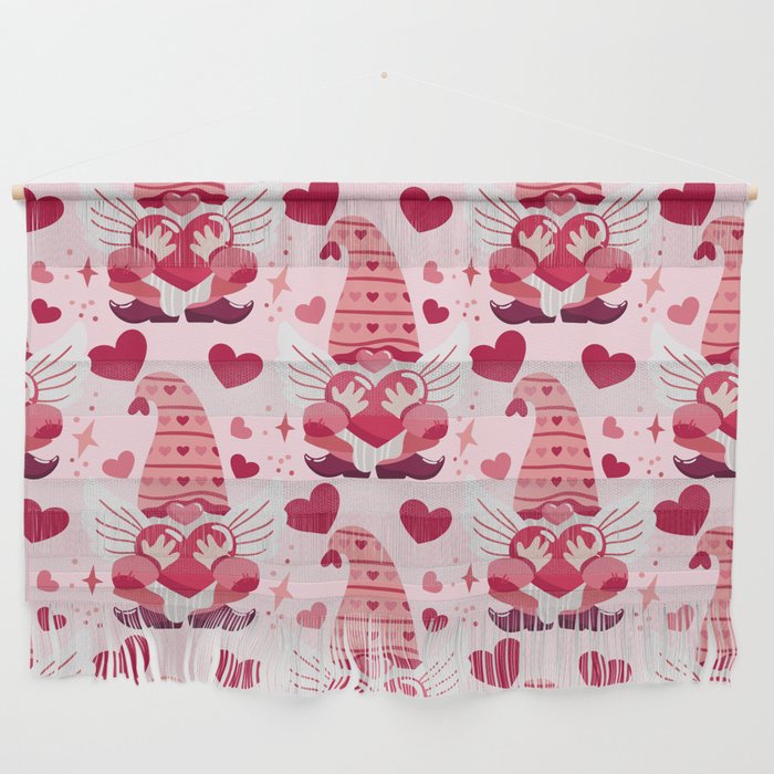Cute Valentines Day Heart Gnome Lover Wall Hanging