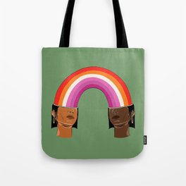 Love is Love - Lesbian rainbow flag Tote Bag