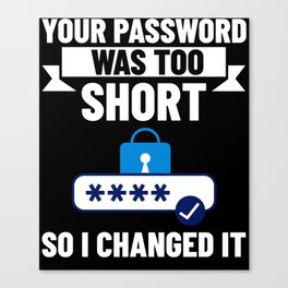 Password Hacker Phishing Computer Hacking Canvas Print