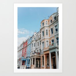 Colourful Houses in Notting Hill Art Print