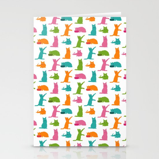 Cats Multicolor Stationery Cards