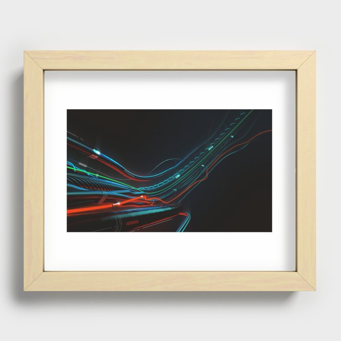 Abstract composition of Wires. Roller-coaster Recessed Framed Print