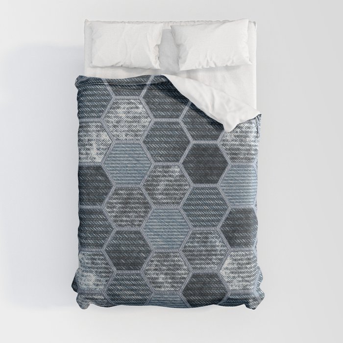 Abstract Jeans Duvet Cover