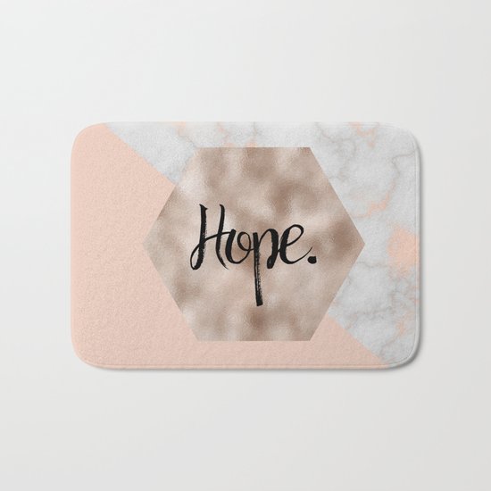 Rose gold layers - hope Bath Mat