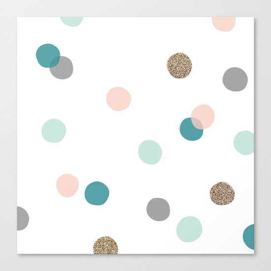 Confetti Dots Canvas Print