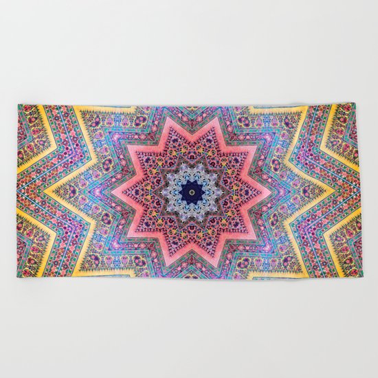 Mandala Faaa Raaa Oooon Beach Towel