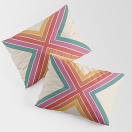 Mahana - Classic 70s Style Retro Stripes Star Pillow Sham