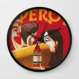 Aperol Alcohol Aperitif Spritz alcholic beverages Vintage Advertising Poster kitchen & dining room Wall Clock