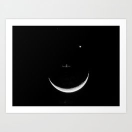 Conjunción Luna & Venus Art Print