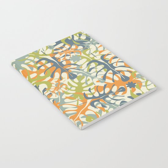 Summer tropical leaves Notebook